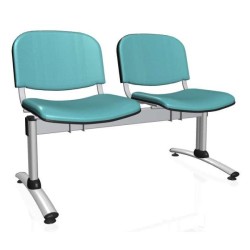 2-miestna lavica Imperia, konštrukcia sivá, zdr. ekokoža 078 zelená 