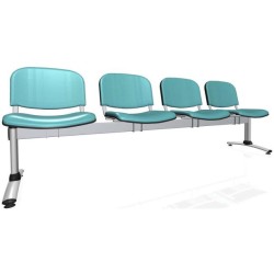 4-miestna lavica Imperia, konštrukcia sivá, zdr. ekokoža 078 zelená 