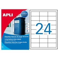 Etikety polyesterové 64,6x33,8mm APLI 20 hárkov Etikety polyesterové 64,6x33,8mm APLI 20 hárkov