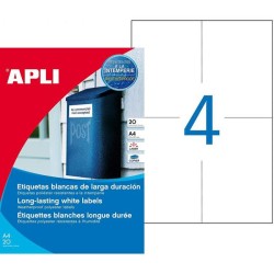 Etikety polyesterové 105x148mm APLI 20 hárkov Etikety polyesterové 105x148mm APLI 20 hárkov