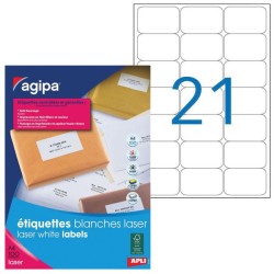 Etikety laser 63,5x38,1mm Agipa A4 100 hárkov Etikety laser 63,5x38,1mm Agipa A4 100 hárkov
