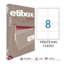 Etikety univerzálne 105x72mm Etibox A4 100 hárkov Etikety univerzálne 105x72mm Etibox A4 100 hárkov