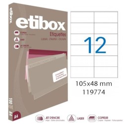 Etikety univerzálne 105x48mm Etibox A4 100 hárkov Etikety univerzálne 105x48mm Etibox A4 100 hárkov