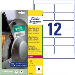 Etikety Avery 99,1x42,3 mm, ultra odolné biele Etikety Avery 99,1x42,3 mm, ultra odolné biele