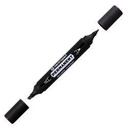 Permanentný popisovač Centropen 1666 double čierny Permanentný popisovač Centropen 1666 double čierny