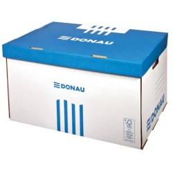 Archívna krabica so sklápacím vekom DONAU modrá 560×370×315 mm 