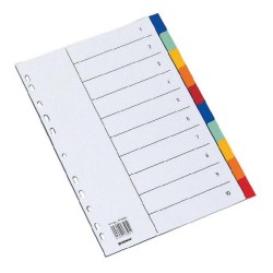 Plastový rozraďovač DONAU 10-dielny farebný Plastový rozraďovač DONAU 10-dielny farebný