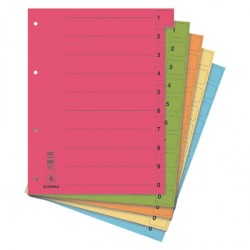 Kartónový rozraďovač DONAU odtrhávací mix farieb 