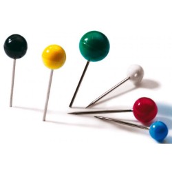 Napichovacie špendlíky guľaté DURABLE 6mm mix farieb 50ks 