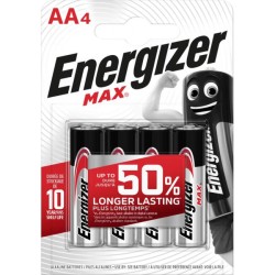 Batéria Energizer alkalická Max 1,5 V, typ AA,4 ks Batéria Energizer alkalická Max 1,5 V, typ AA,4 ks