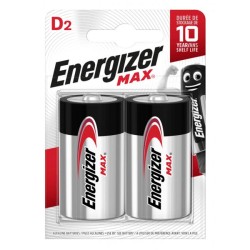 Batéria Energizer alkalická Max 1,5 V, typ D, 2 ks Batéria Energizer alkalická Max 1,5 V, typ D, 2 ks