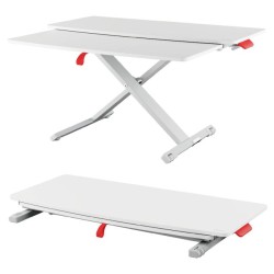 Konvertor stola Leitz Cosy Ergo na prácu postojačky s výsuvnou priehradkou na klávesnicu sivý Konvertor stola Leitz Cosy Ergo na prácu postojačky s výsuvnou priehradkou na klávesnicu sivý