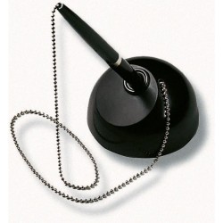 Pero s guľovitým čiernym stojanom 