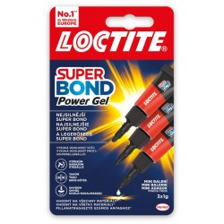 Sekundové lepidlo Loctite Super Bond Power Gel Mini Trio 3x1g Sekundové lepidlo Loctite Super Bond Power Gel Mini Trio 3x1g
