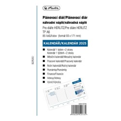 Náhradná náplň do diára TP A6 2025 týždenná Náhradná náplň do diára TP A6 2025 týždenná