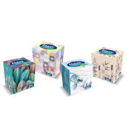 Kozmetické utierky 3-vrstvové Velvet Cube 56ks 