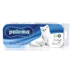 Toaletný papier 3-vrstvový PALOMA EXCLUSIV biely 10 ks Toaletný papier 3-vrstvový PALOMA EXCLUSIV biely 10 ks