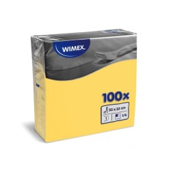 Papierové servítky 1-vrstvové GASTRO 33 x 33cm žlté (100 ks) 