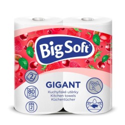Kuchynské utierky 2-vrstvové Big Soft Gigant 2ks, 16,4m 