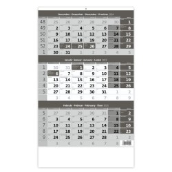 Trojmesačný kalendár sivý 2025 Trojmesačný kalendár sivý 2025