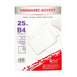 Poštové obálky B4 s páskou, biele, 25 ks 90g Poštové obálky B4 s páskou, biele, 25 ks 90g