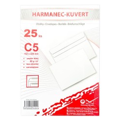 Poštové obálky C5 samolepiace, 25 ks 