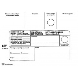 Poštové obálky B6 doručenka do VR OD, Nedoposielať, 100 ks Poštové obálky B6 doručenka do VR OD, Nedoposielať, 100 ks