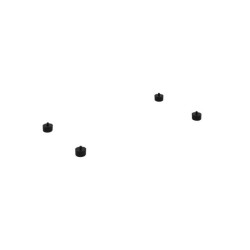 Rektifikačné nožičky, plastové, 27-47 mm, 4 ks 