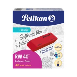 Guma bez PVC Pelikan RW 40 červená 40 ks Guma bez PVC Pelikan RW 40 červená 40 ks