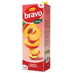 Ovocný nápoj Bravo Broskyňa 1,5 ℓ Ovocný nápoj Bravo Broskyňa 1,5 ℓ