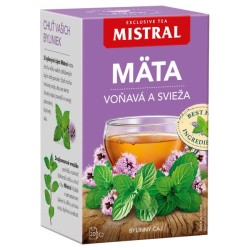 Čaj MISTRAL bylinný mäta voňavá a svieža HB 20 x 1,5 g Čaj MISTRAL bylinný mäta voňavá a svieža HB 20 x 1,5 g