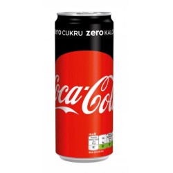 Coca Cola Zero plechovka 24 x 0,33 ℓ Coca Cola Zero plechovka 24 x 0,33 ℓ