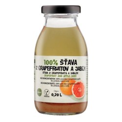 ZDRAVO šťava 100% grapefruitová-jablková 10 x 0,2 ℓ NEVRATNÉ SKLO 