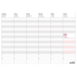 Týždenná plánovacia mapa A3 bez spodnej lišty Týždenná plánovacia mapa A3 bez spodnej lišty