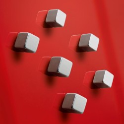 Magnety extra silné na sklenené tabule, kocka, 6 ks Magnety extra silné na sklenené tabule, kocka, 6 ks