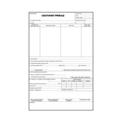 Cestovný príkaz, A4, blok, 100 listov Cestovný príkaz, A4, blok, 100 listov