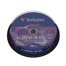 Verbatim DVD+R 8x DL 8,5GB cake 10 ks Verbatim DVD+R 8x DL 8,5GB cake 10 ks