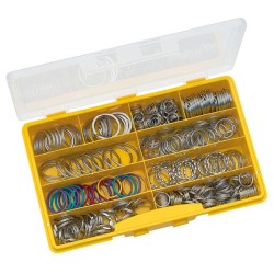 Krúžky na kľúče WEDO rôzne priemery 300ks Krúžky na kľúče WEDO rôzne priemery 300ks