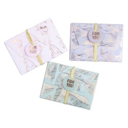 Papierová darčeková krabička s gumičkou 112x80mm mix zlato-pastelových motívov 3 ks Papierová darčeková krabička s gumičkou 112x80mm mix zlato-pastelových motívov 3 ks