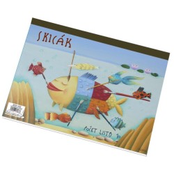 Skicár A3 10 listový biely Skicár A3 10 listový biely